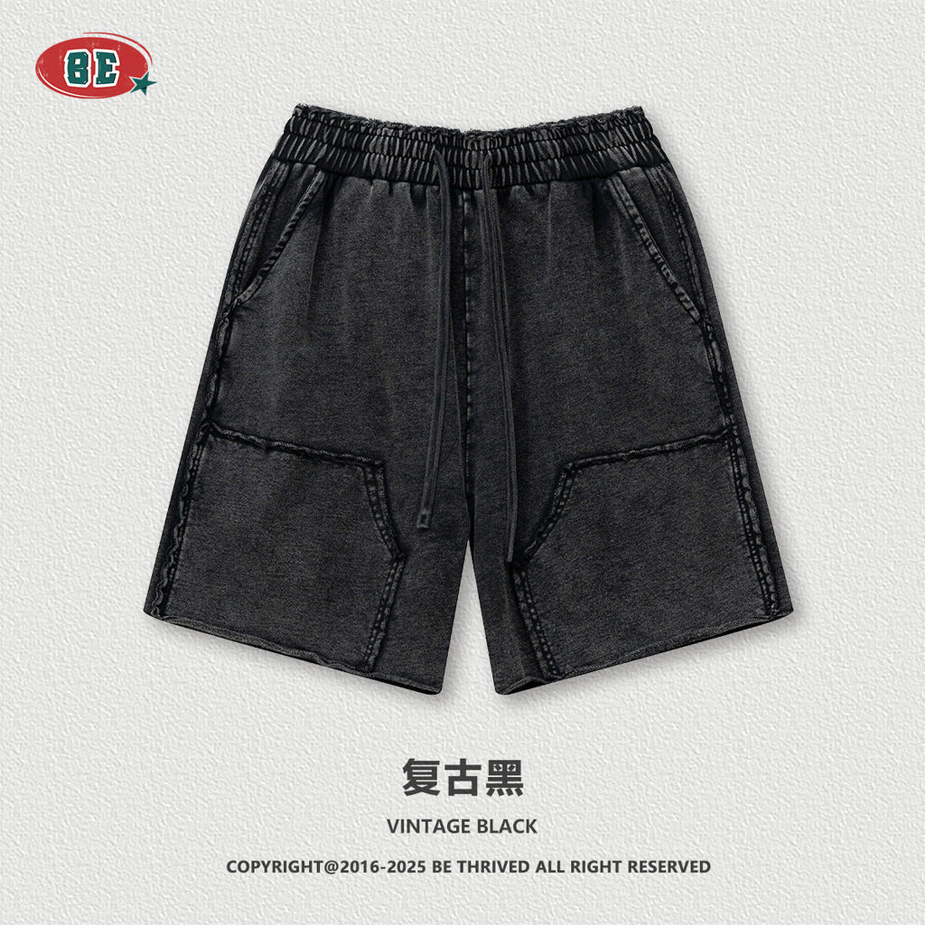 BE Batik Whitening Splicing 100% Cotton Shorts