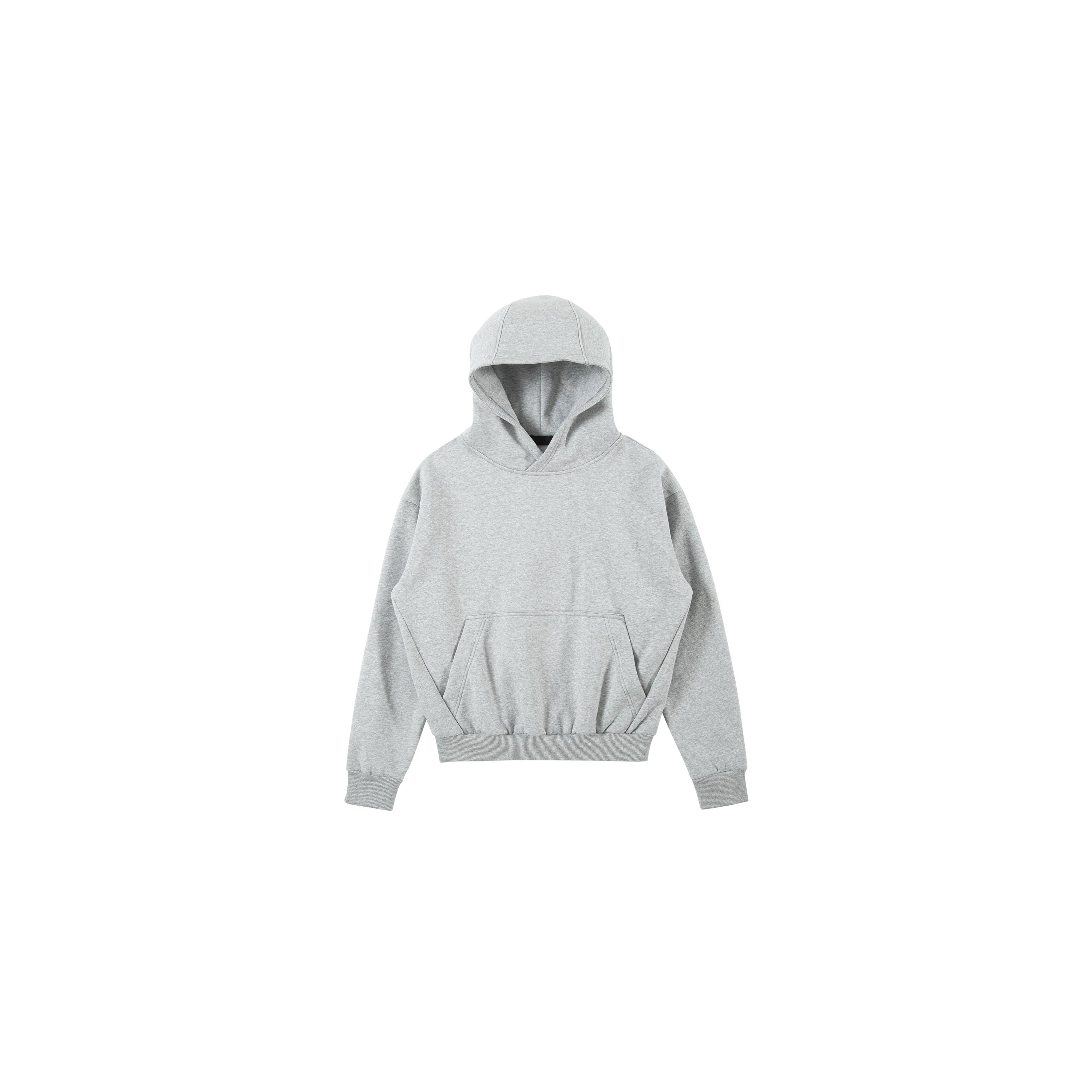 PLUS NO LOGO Short and Wide Stand-up Hooded Sweater