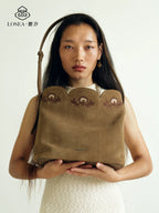 LOSEA Leather Matte Messenger Bag