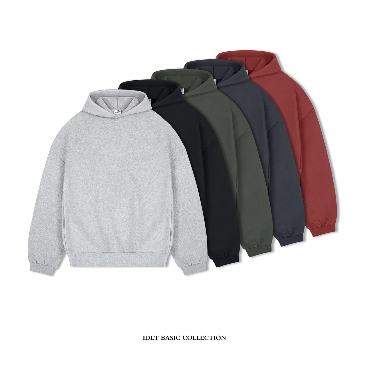 IDLT 500g Heavyweight Velvet Pullover Hoodie