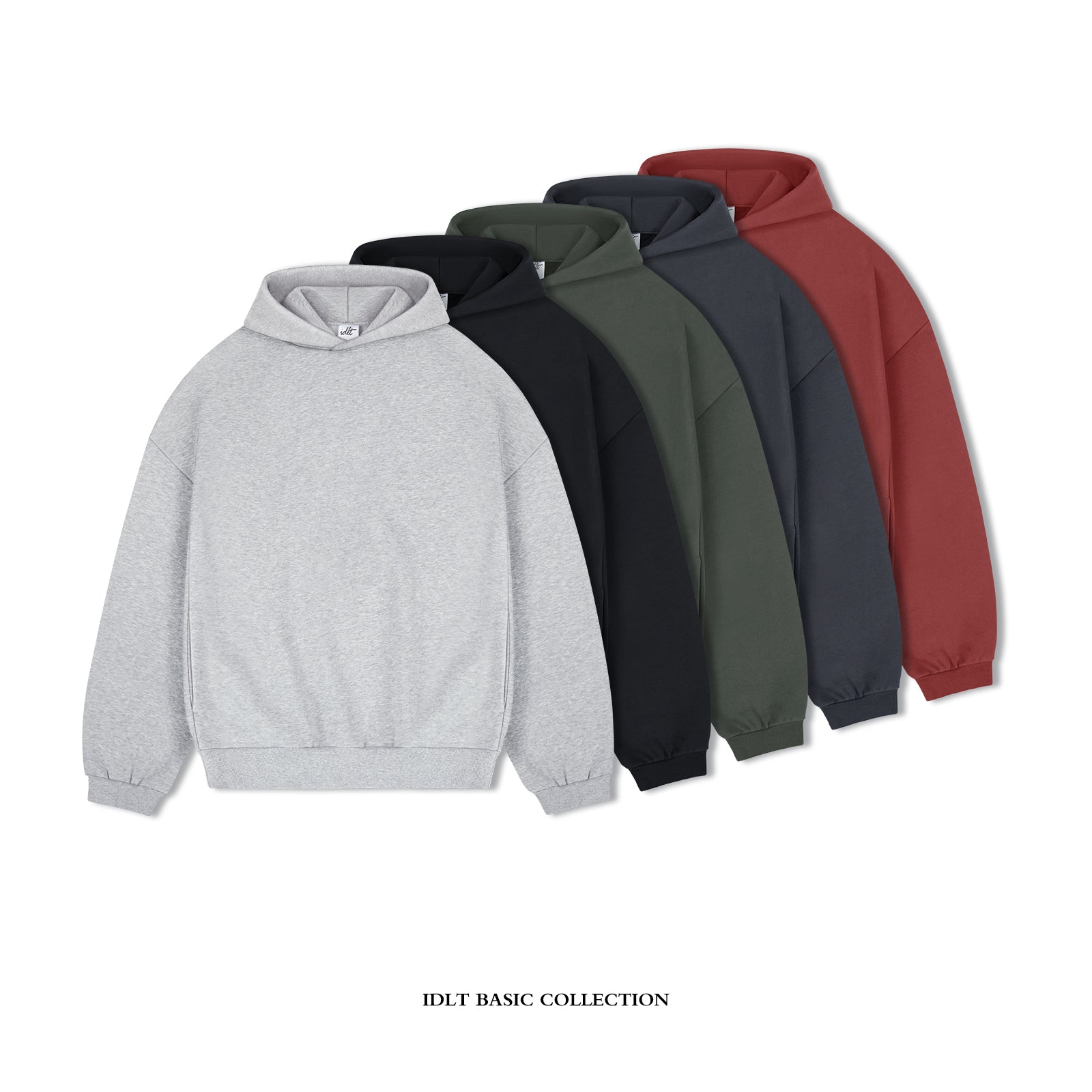 IDLT 500g Heavyweight Velvet Pullover Hoodie
