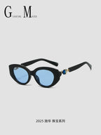 European Luxury Gem Cat Eye Sunglasses High End UV Style
