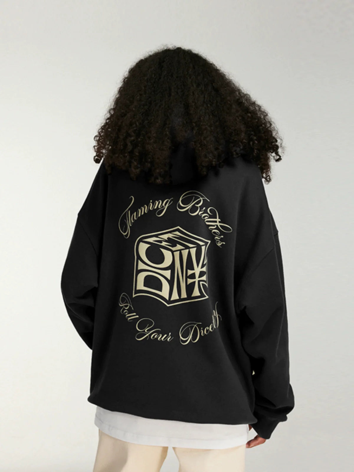 DICETINY "Dice of Destiny" Foam Alphabet Print Hooded Sweater