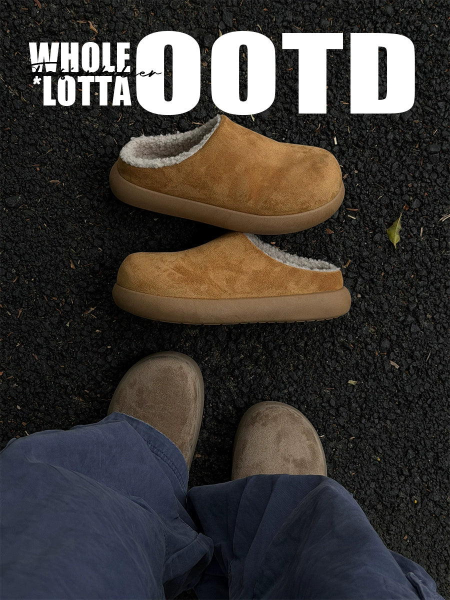 Newrockstarchoppa Thick-Sole Baotou Cotton Slippers