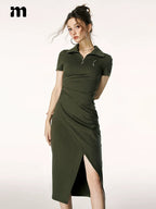 Imone Pumped Lapel Temperament Dress