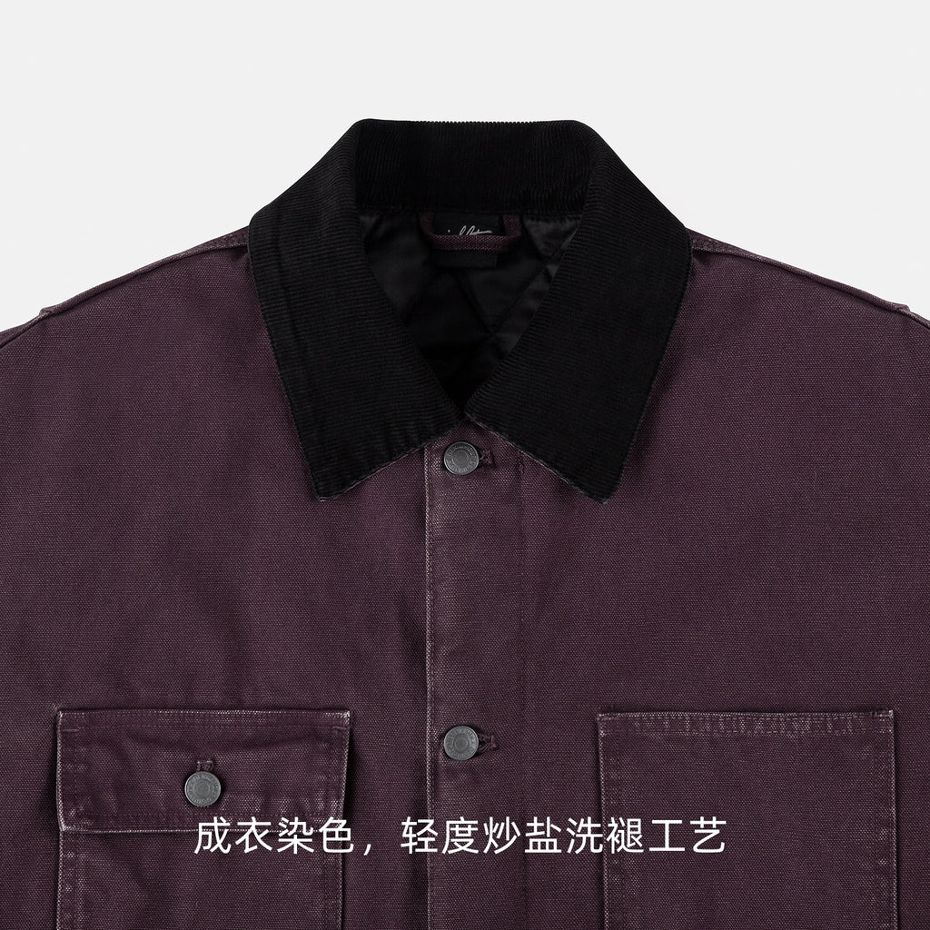 IDLT 15oz Michigan Loose Multi-Pocket Work Jacket – Washed Canvas