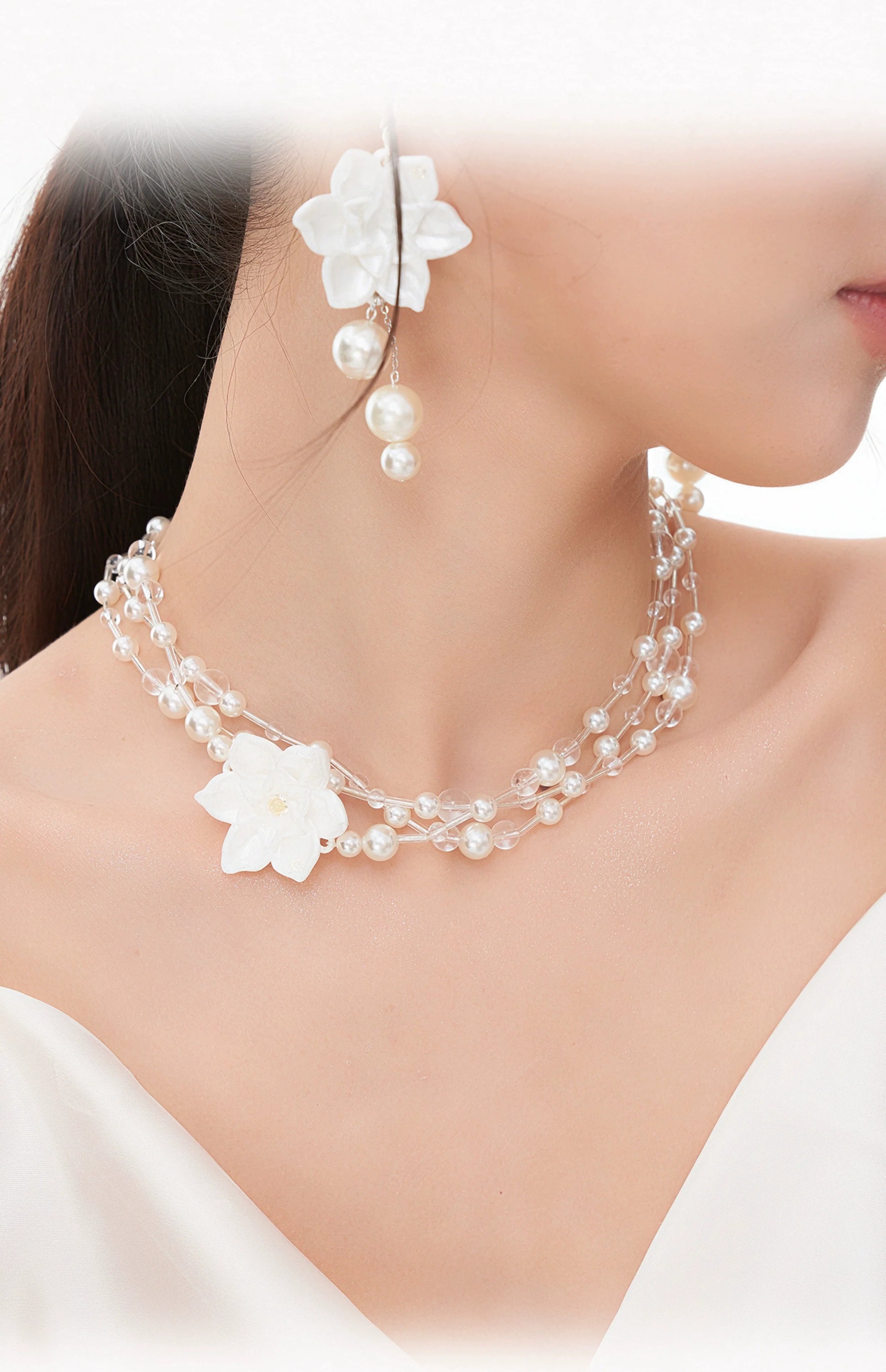 ParanoidP Flower Pearl Light Luxury High Sense Stacking Necklace