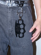 Darkblue Store Leopard Print Rivet Tiger Keychain Trouser Chain