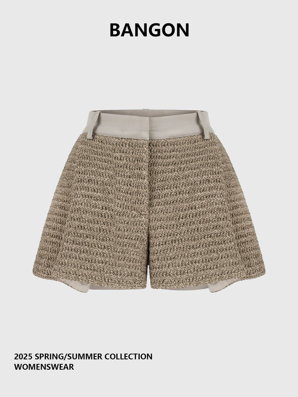 BANGON Knitted Vest High-Waist Sleeveless Two-Piece Set