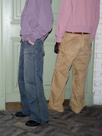 VLABMADE Old Ink Splashing A Word Straight Overalls