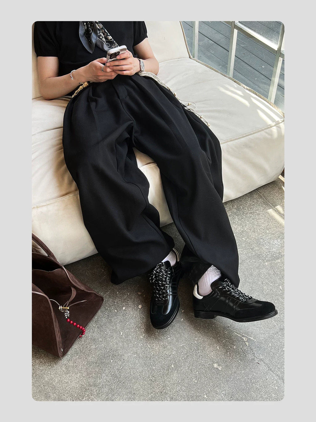 HANQIAORJI Versatile Casual Small Leather Shoes