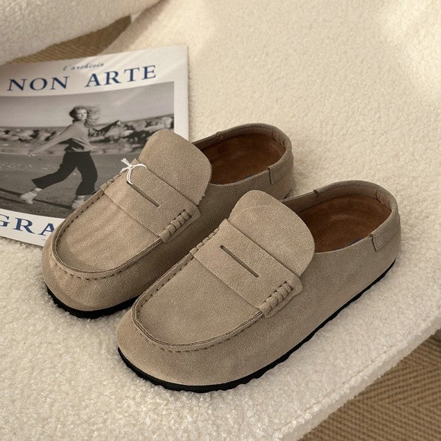 Cowhide Birkenstock Half Slippers