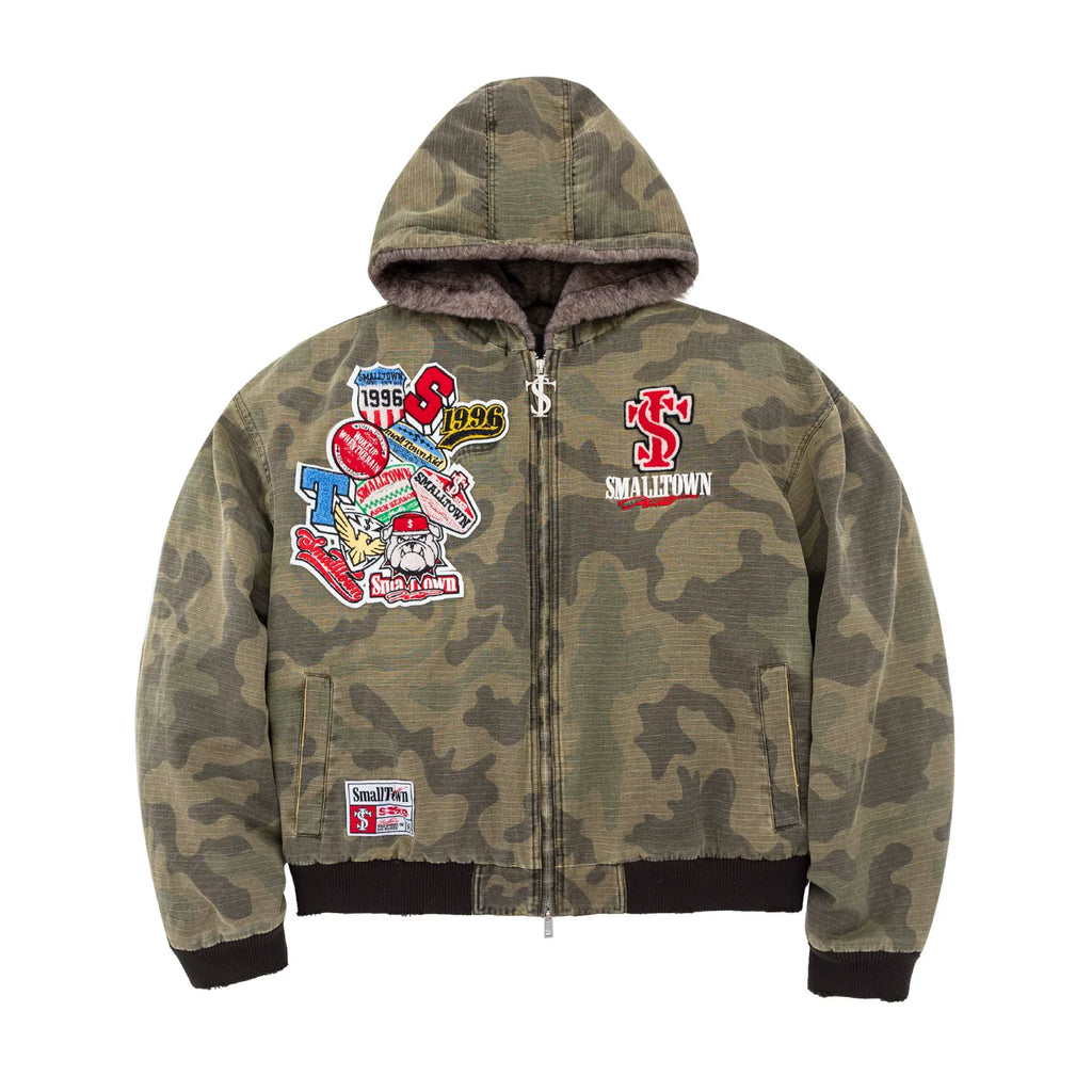 STK SmallTownKid Concealed Plush Hooded Mountain Jacket