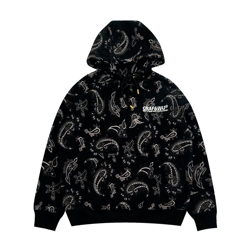 GRAF  ProjectPaisley2.0 Cashew Flower Velvet Hoodie