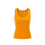 Inflation High Elastic Threaded U-Neck Suspender Bottom Shirt