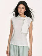 Anna Aneae Small Turtleneck Sleeveless Vest