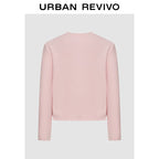 Urban Revivo Girls Embroidered Knit Cardigan