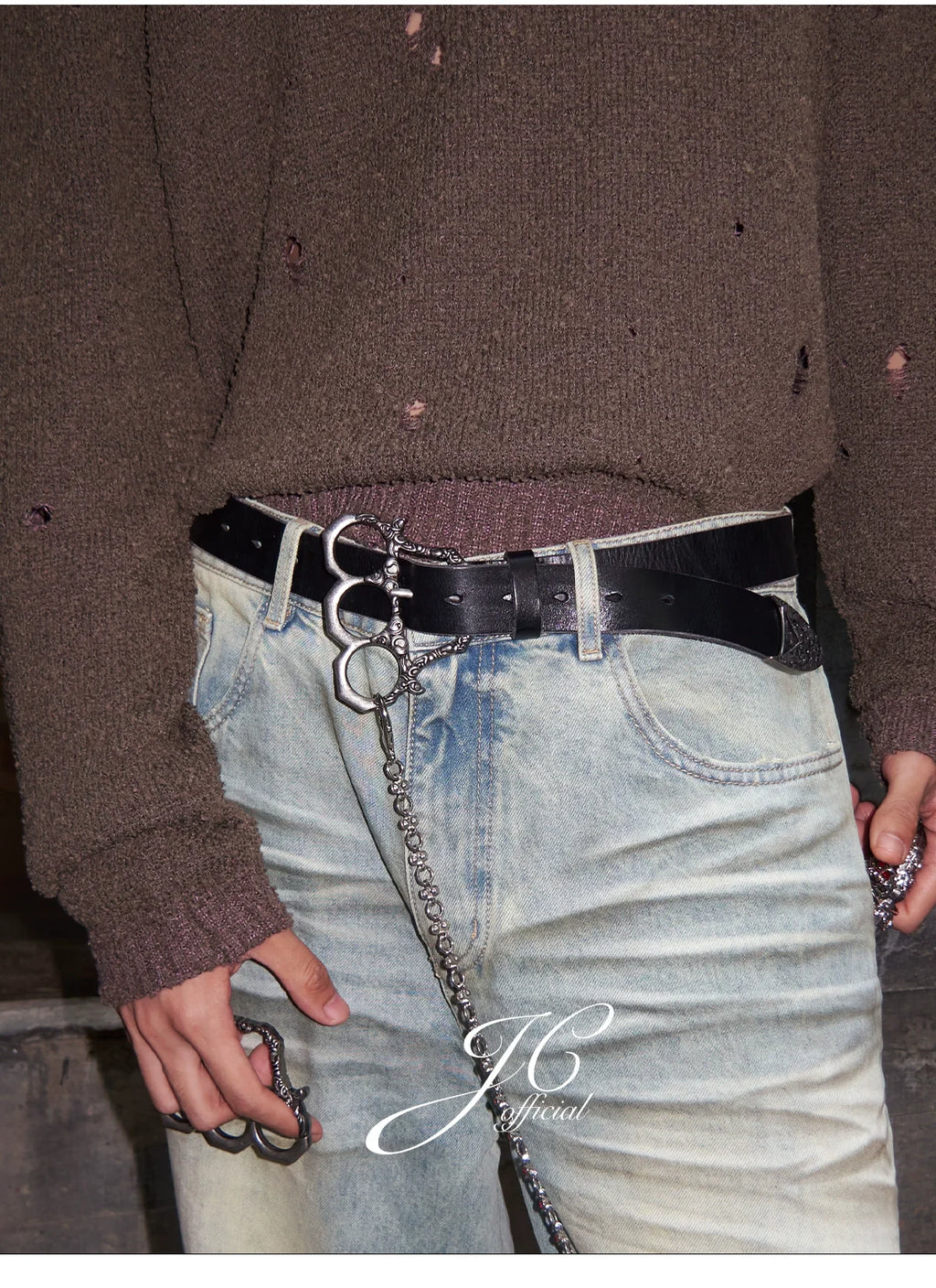 JCAESAR Vine Finger Tiger Belt