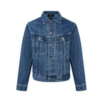sostine Washed Texture Denim Lapel Jacket