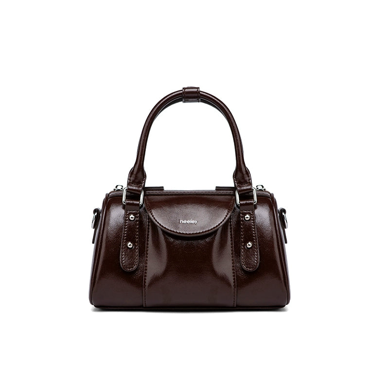 Neeley Soft Wax Leather Boston Pillow Bag