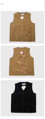Anniehall Multi-Bag Outdoor Lace-Up Vest
