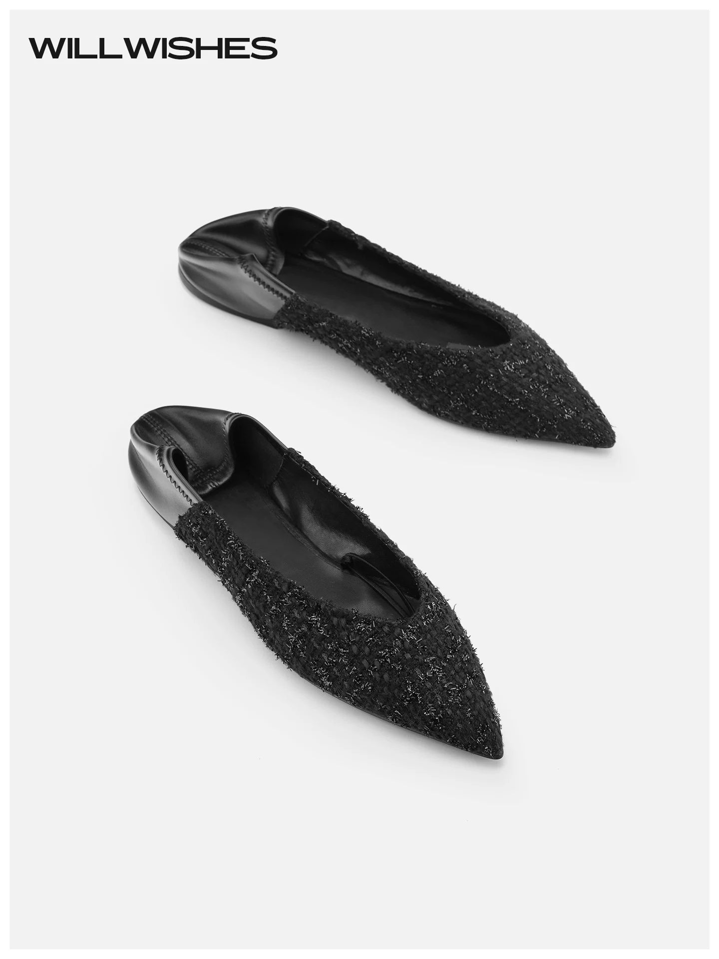 WILLWISHES Wang Ding Small Fragrance Braided Ballet Flat Shoes