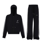 KKBBU Three Stripe Lazy Jacket Sweatshirt Set