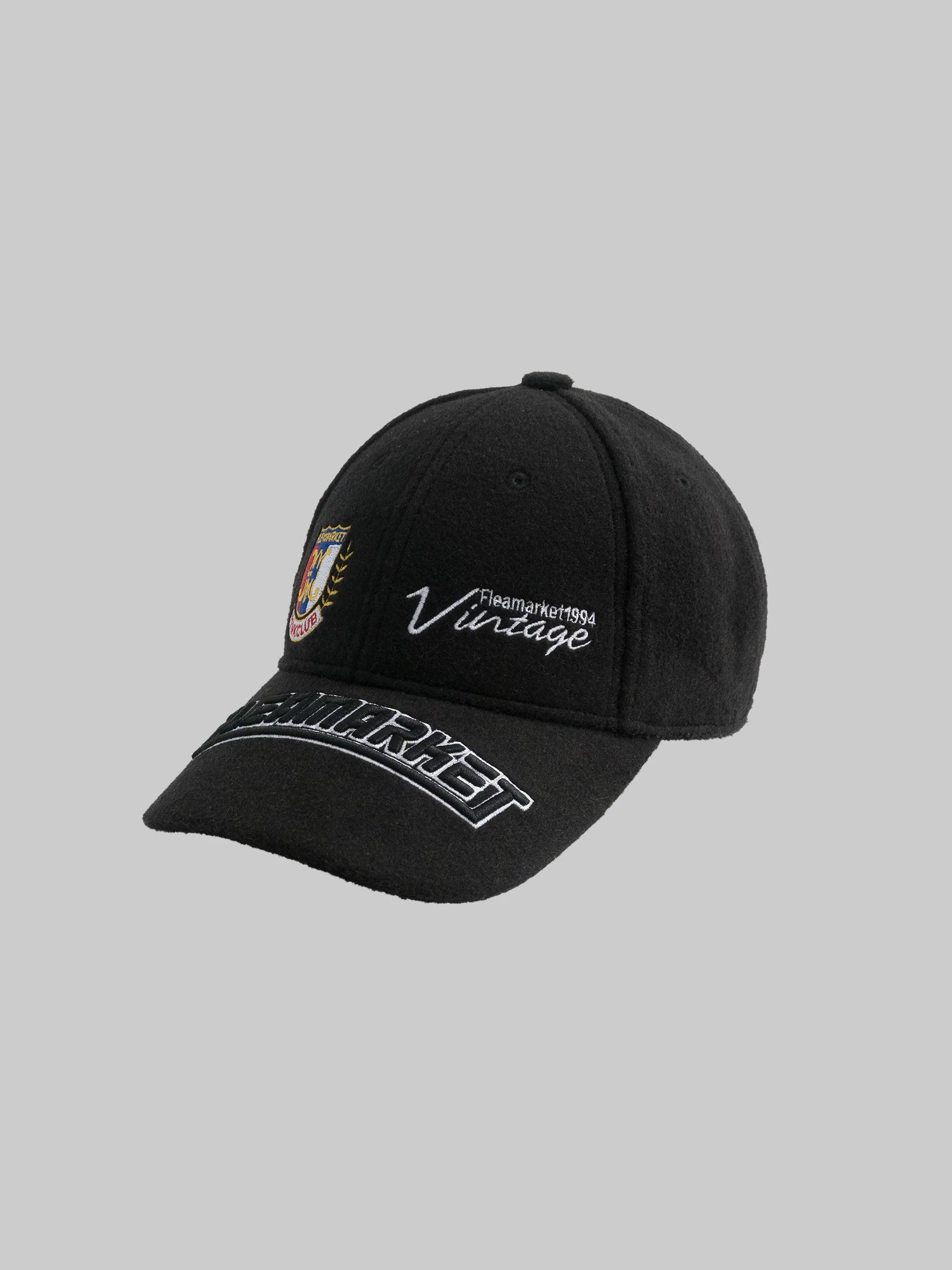 Fleamarket Autumn Cashmere Brim Embroidered Baseball Cap