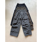 Anniehall Fleece Thickened Large Pocket Vintage Thermal Pants