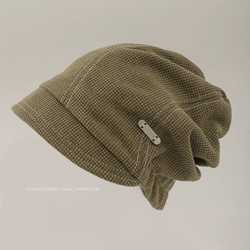 YORSOY Casual Face Small Bag Head Pile Cold Hat