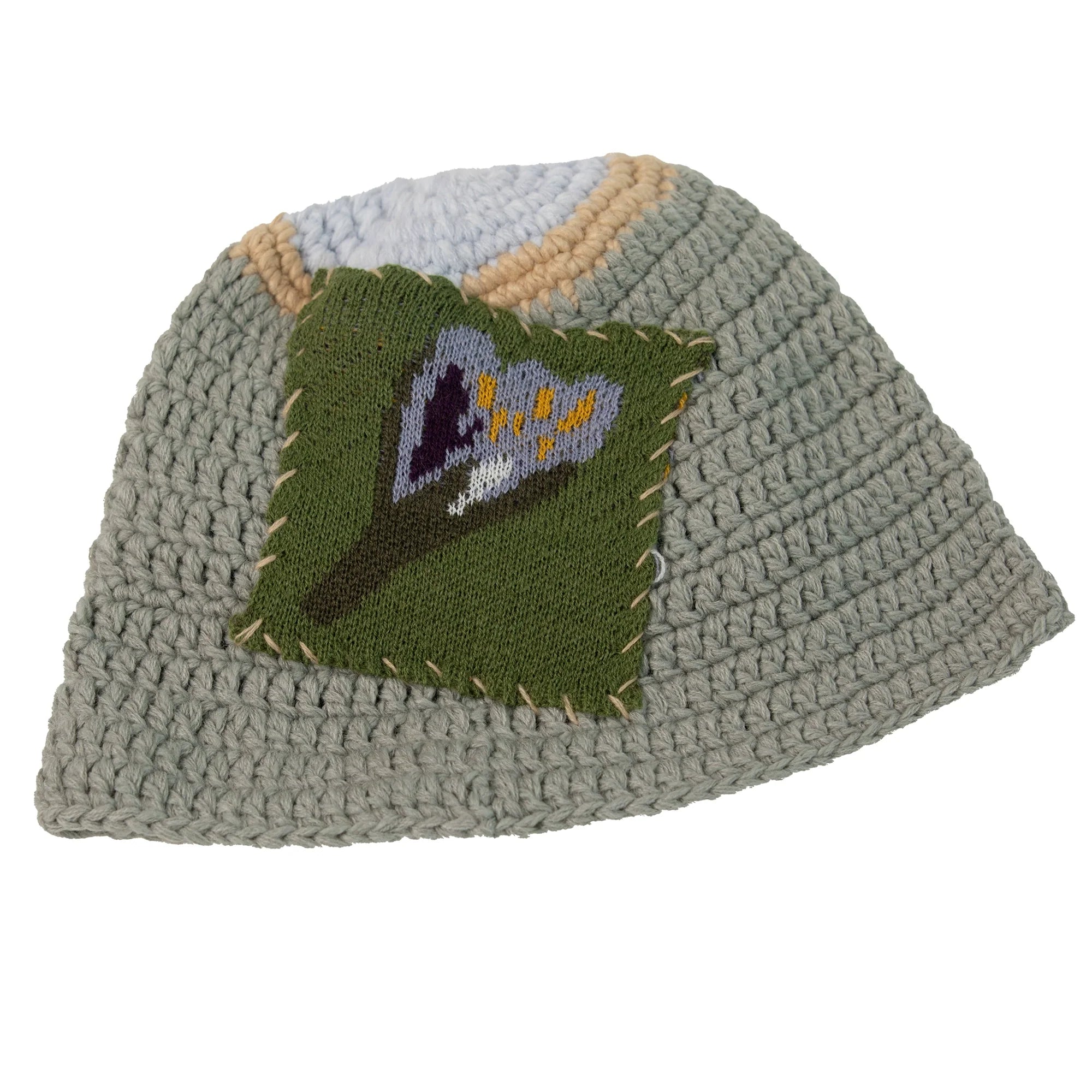 RHOMEHOUSE Hand Stitched Cloth Knitted Bucket Hat