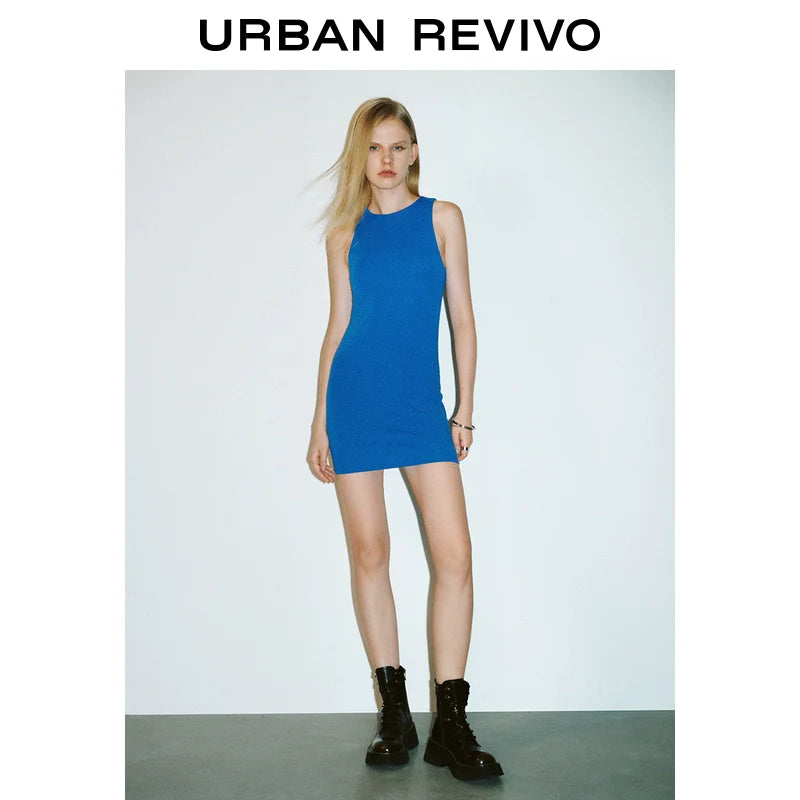 URBAN REVIVO Commuter Slim Skinny Sleeveless Dress