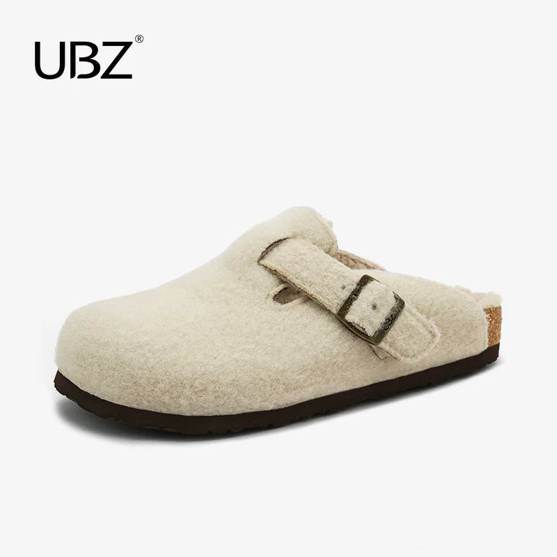 UBZ Felt Half Slippers Velvet Birkenstock Shoes