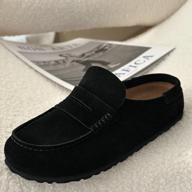 Cowhide Birkenstock Half Slippers