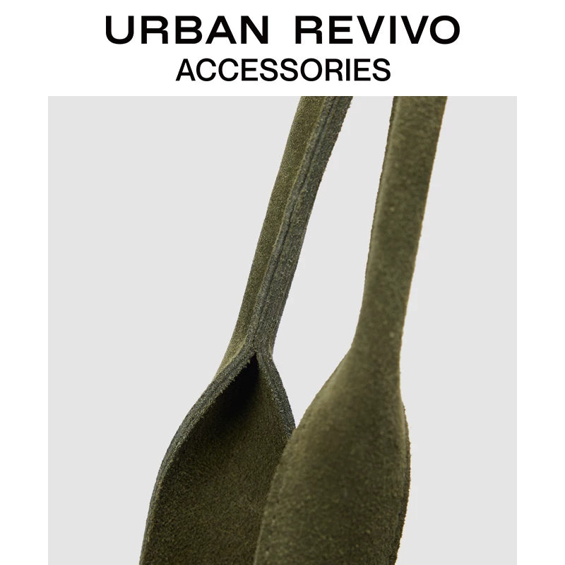 Urban Revivo Men's Genuine Leather Shoulder Bag