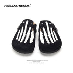 MR.Fang anti-velvet leather Bones Clog