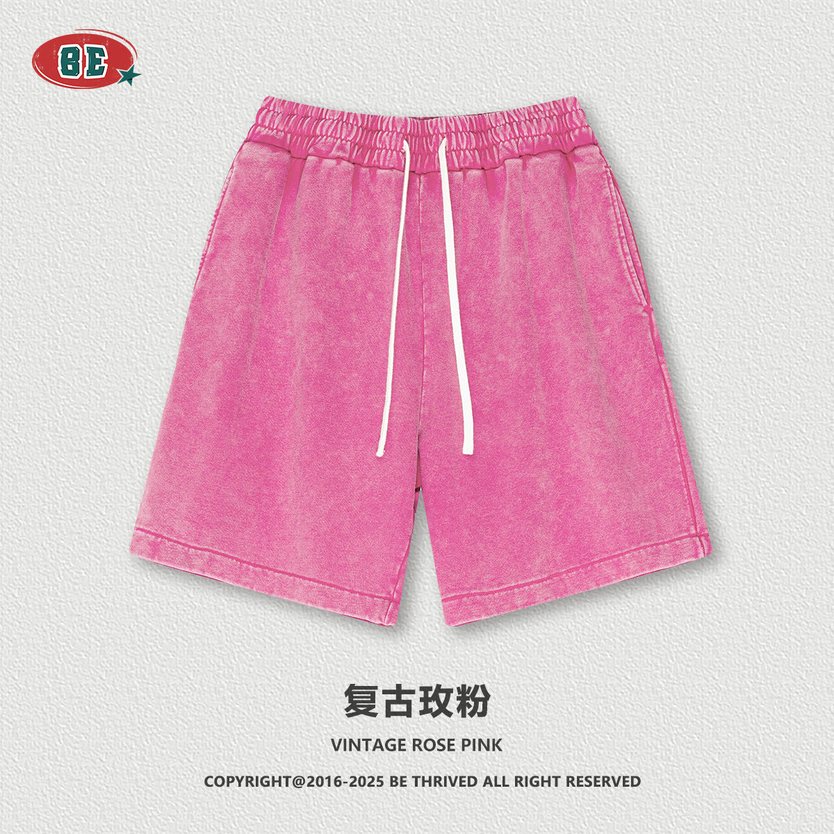 BE heavy 100% Cotton retro washed Shorts
