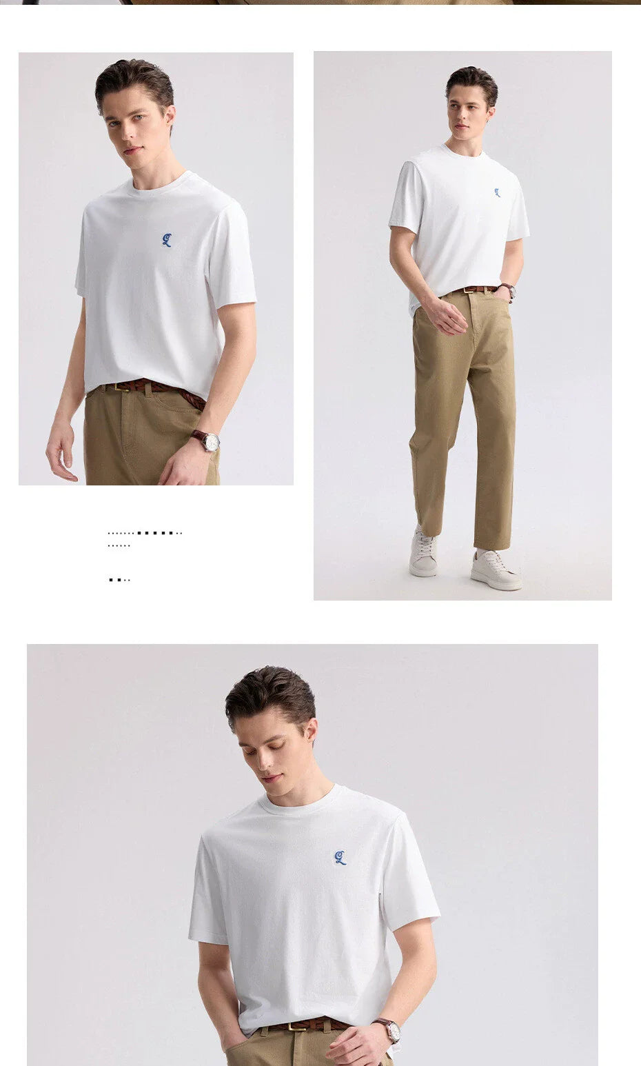 Giordano Monogram Embroidered Crew Neck Casual Tee