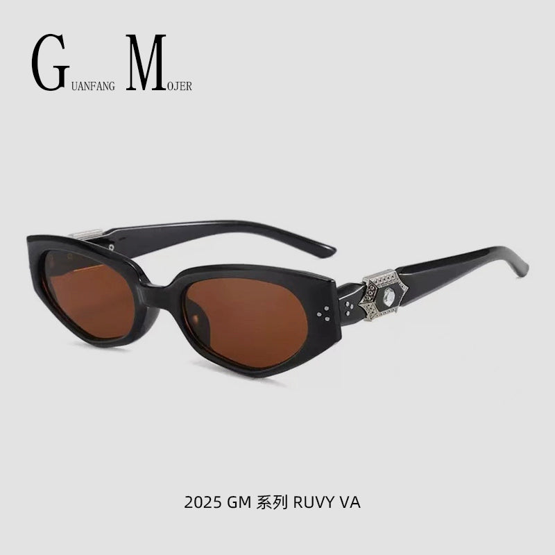 Retro GM Cat Eye Sunglasses Fashion Diamond UV Style