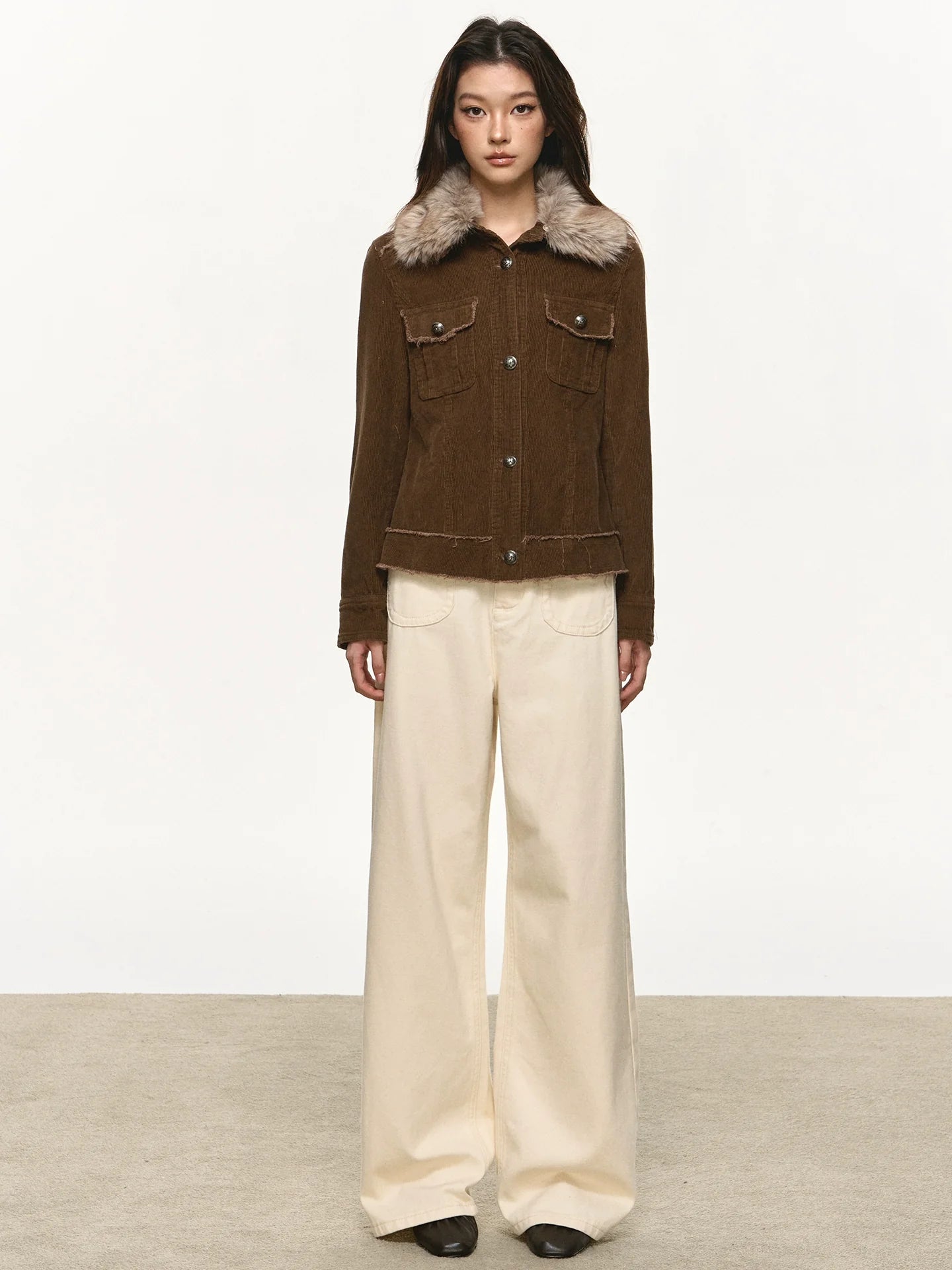 Anna Aneae Straight Casual Wide-leg Jeans