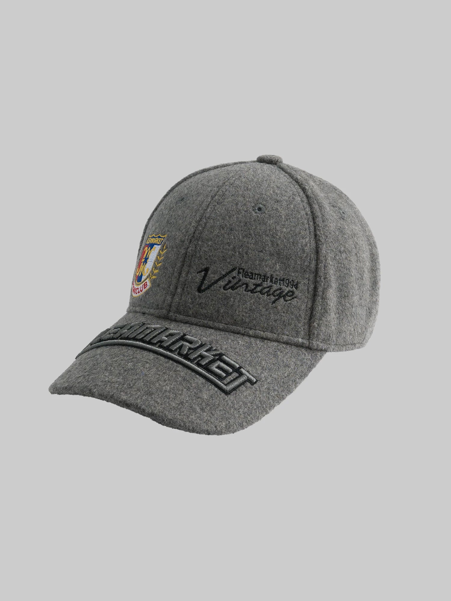 Fleamarket Autumn Cashmere Brim Embroidered Baseball Cap