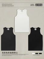 Summer Elastic Thick Thread Tight Boxer Vest Sleeveless Tee
