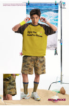 NewJNXS Lightweight Camouflage Embroidered Plaid Wide-leg Shorts