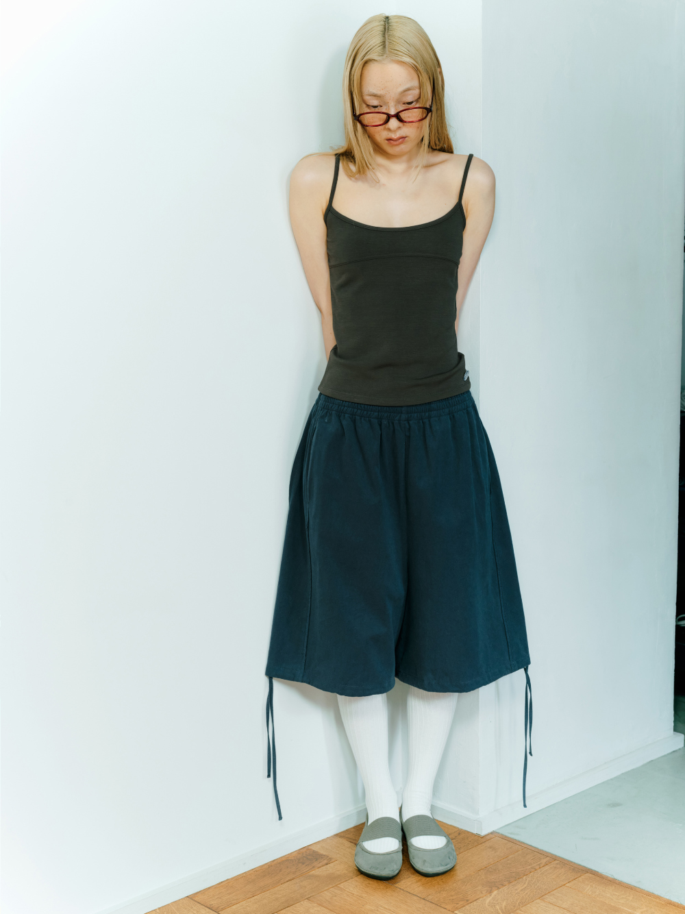 I4P STUDIO Coyseio Korean Designer 038 College Style Cotton Shorts