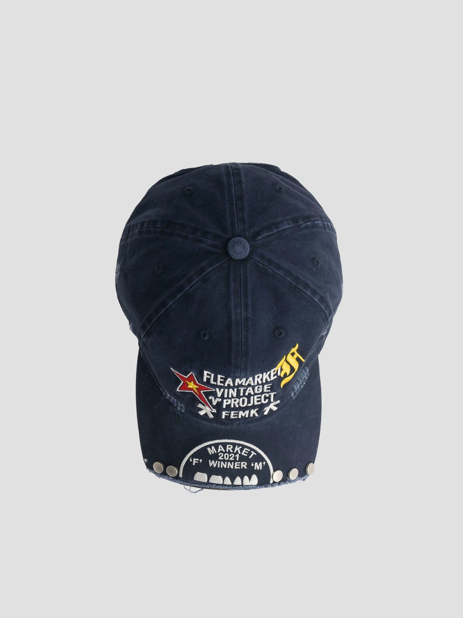 Fleamarket Summer Rivet Letter Embroidered Baseball Cap