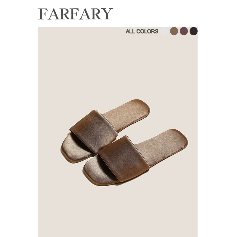 Farfary Japanese Leather Indoor Slippers