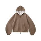 Inflation Contrast Ins Short Hooded Sweater