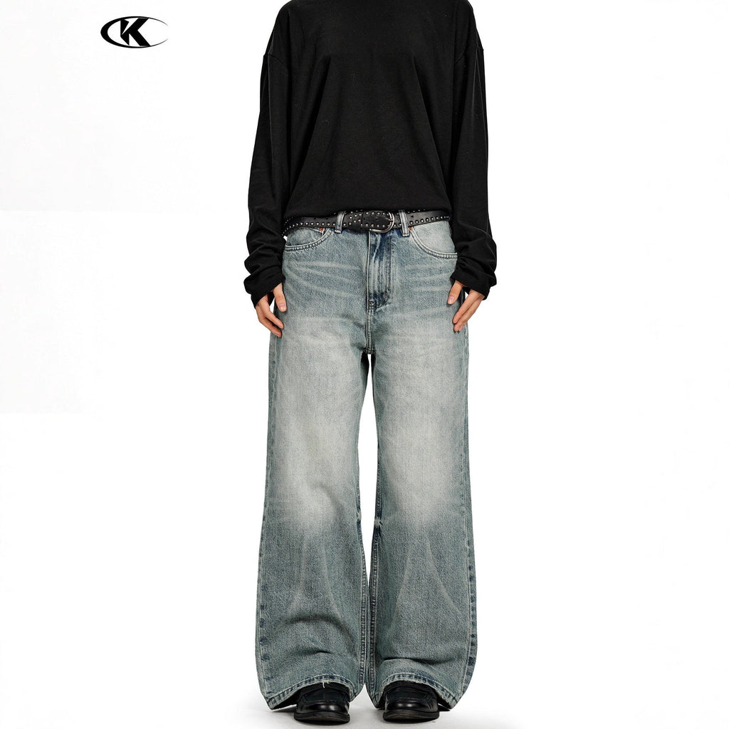 11KN Loose Wide Leg Casual Skinny Jeans