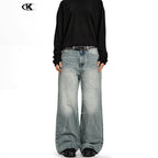 11KN Loose Wide Leg Casual Skinny Jeans