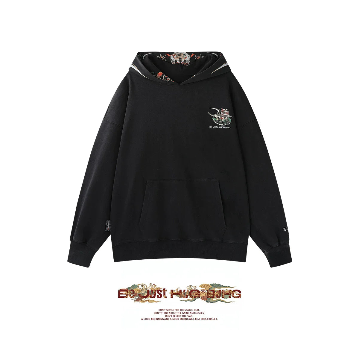 BJHG Retro Distressed Print Oversized Sweatshirt